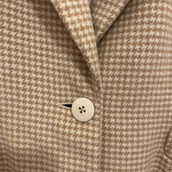 Staud Ganji Coat, Brown/Tan Check, Size L - Picture 3 of 7